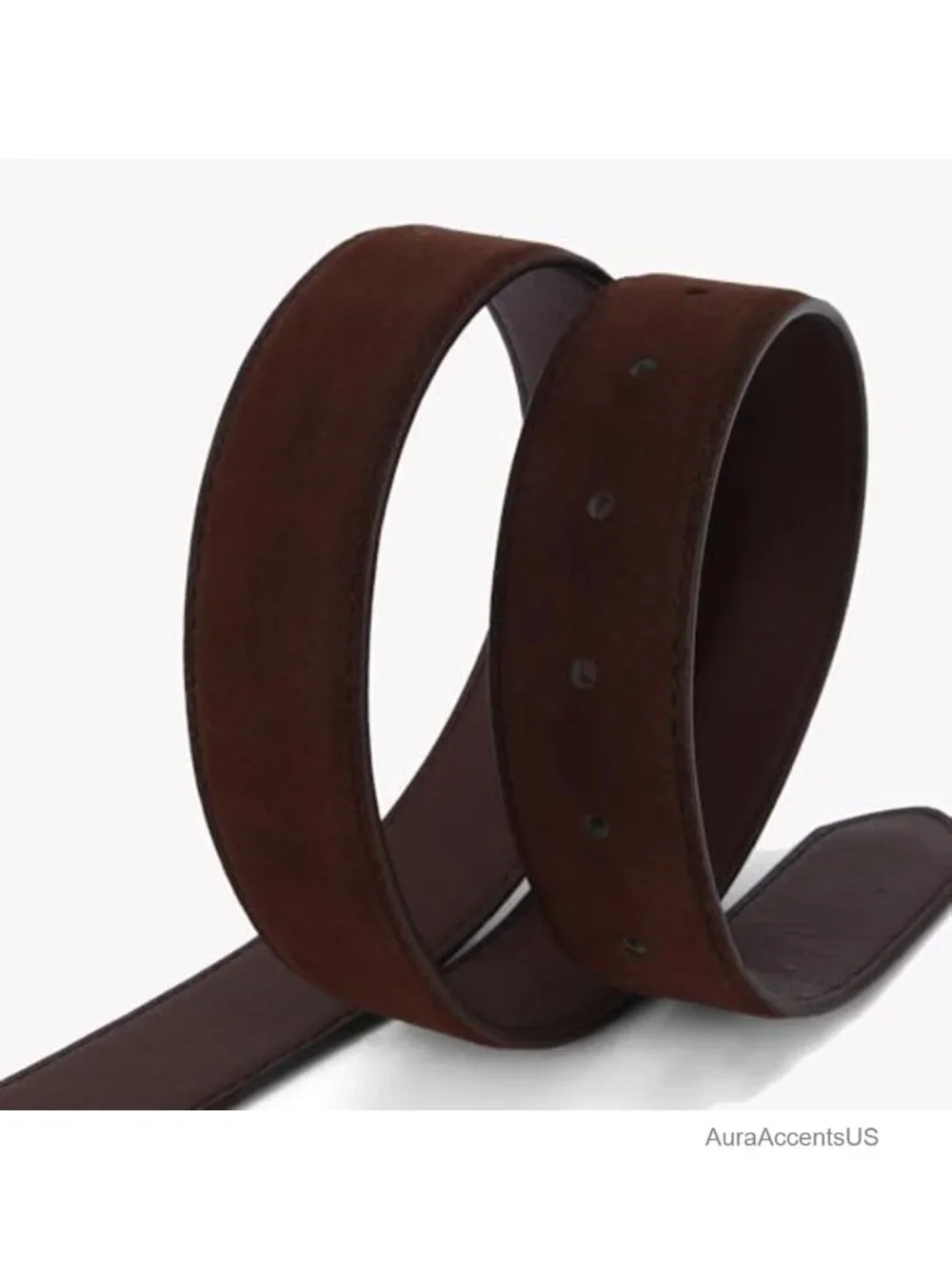 Women Suede Faux Leather Chunky Waist Belt with Gold Buckle
